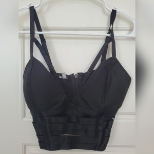 'Lucky U' crop brassiere